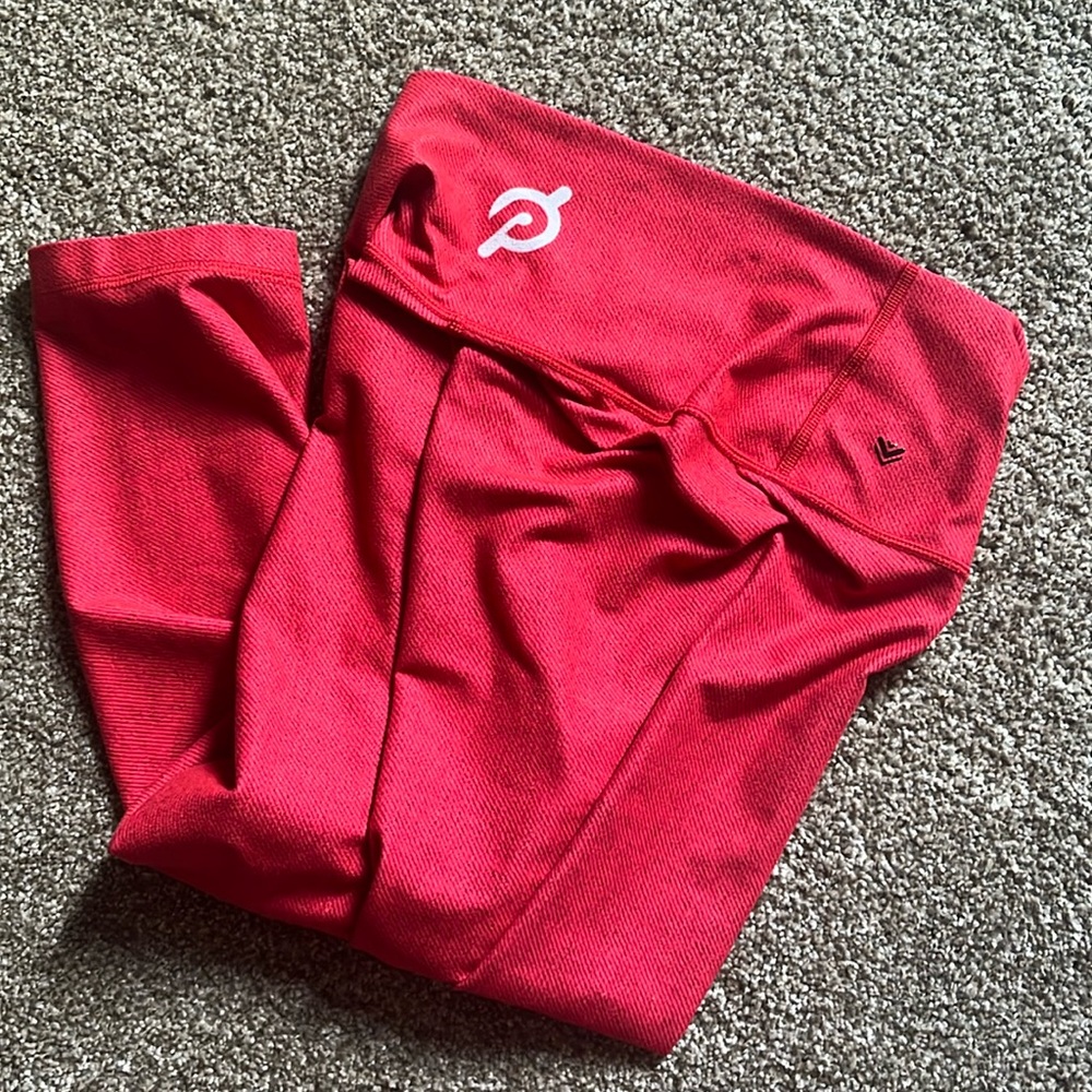 Peloton red Ride Leggings